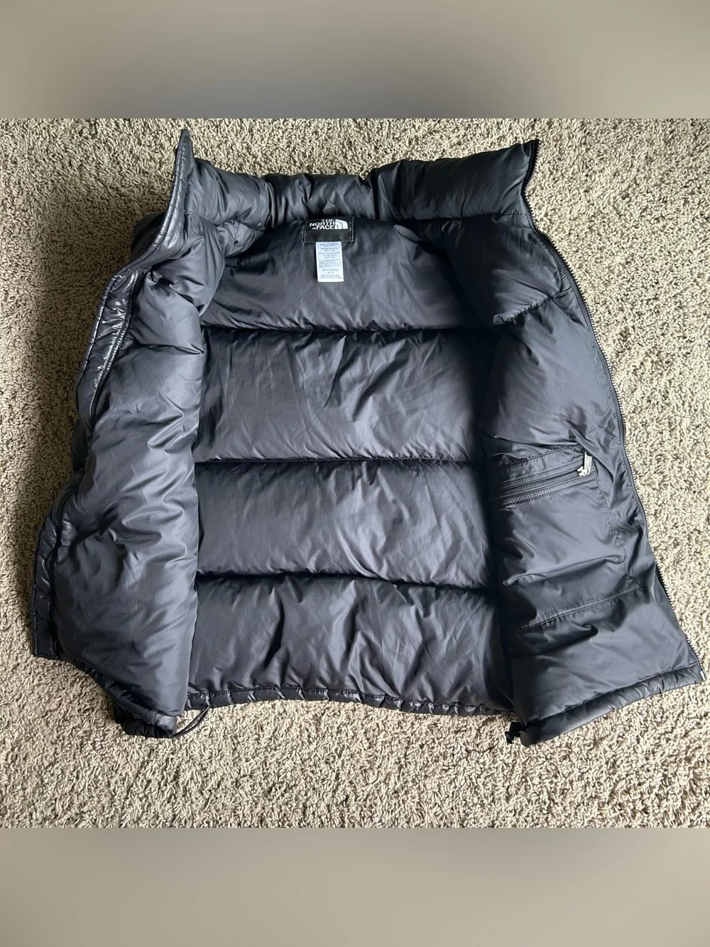 The North Face 1996 Nuptse Retro 700 Down Puffer Hooded Vest Mens XL Black Y2K